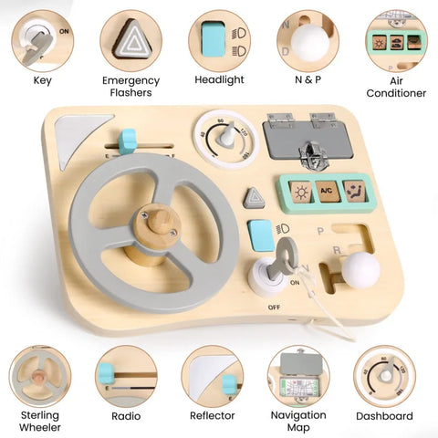 Montessori Steering Adventure Wheel for Kids - Fun and Educational! Teeny Pandas