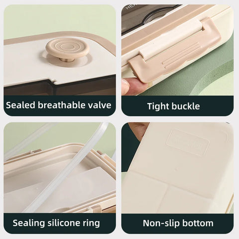 Kid’s Insulated Bento Lunch Box – Leakproof, Microwave-Safe! Teeny Pandas