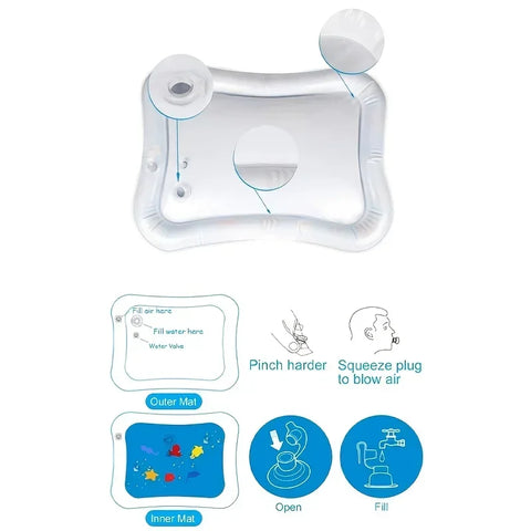 Summer Water Play Mat for Babies Teeny Pandas