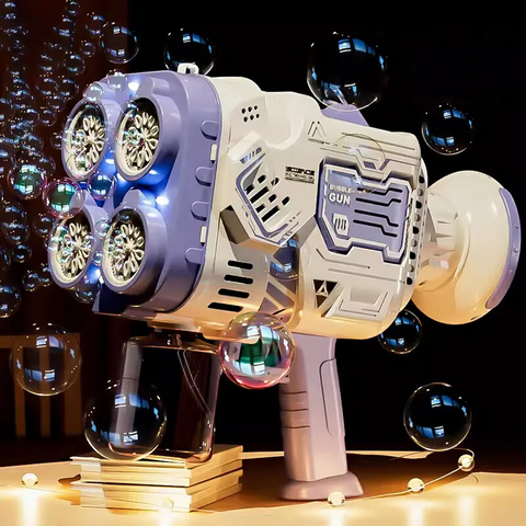 Bubble Rocket Machine with Colorful Lights – Fun for Kids