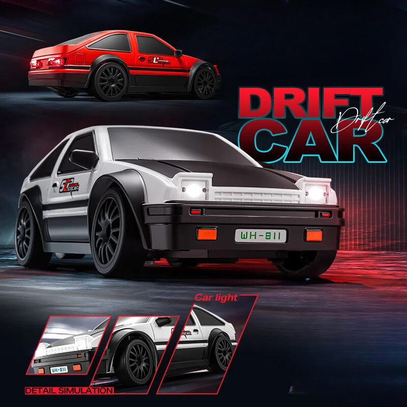 Kids Drift Racing Car with LED Lights 1/24 - 360° Spins & Drifts Teeny Pandas