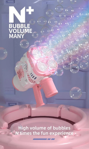 Bubble Rocket Machine with Colorful Lights – Fun for Kids