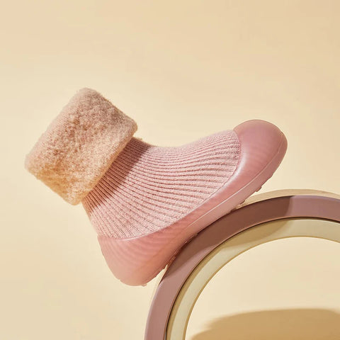Winter Pink Sock Shoes - For Babies & Young Children Teeny Pandas