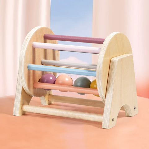 Wooden Montessori Spinning Sensory-Drum Teeny Pandas