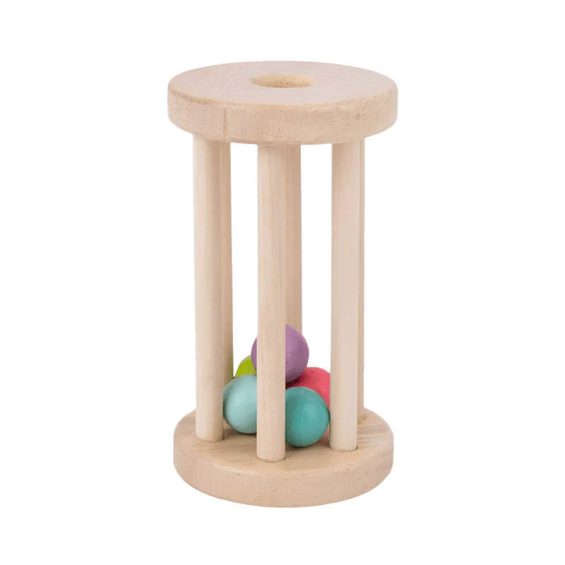 Wooden Musical Rolling Cage Toy – Fun and Educational Play Teeny Pandas