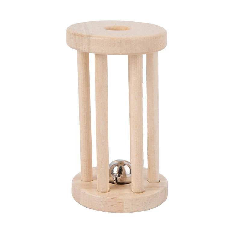 Wooden Musical Rolling Cage Toy – Fun and Educational Play Teeny Pandas