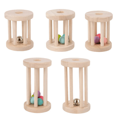 Wooden Musical Rolling Cage Toy – Fun and Educational Play Teeny Pandas