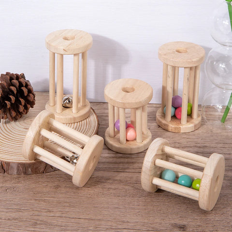 Wooden Musical Rolling Cage Toy – Fun and Educational Play Teeny Pandas
