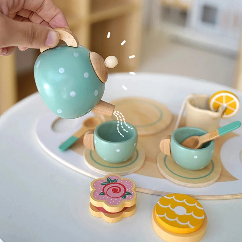 Wooden Tea Set Pretend Play – Perfect for Afternoon Tea Fun Teeny Pandas
