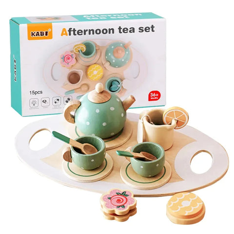 Wooden Tea Set Pretend Play – Perfect for Afternoon Tea Fun Teeny Pandas