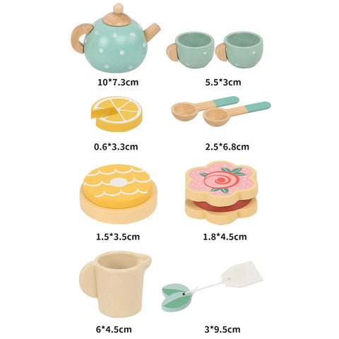 Wooden Tea Set Pretend Play – Perfect for Afternoon Tea Fun Teeny Pandas