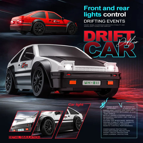 Kids Drift Racing Car with LED Lights 1/24 - 360° Spins & Drifts Teeny Pandas