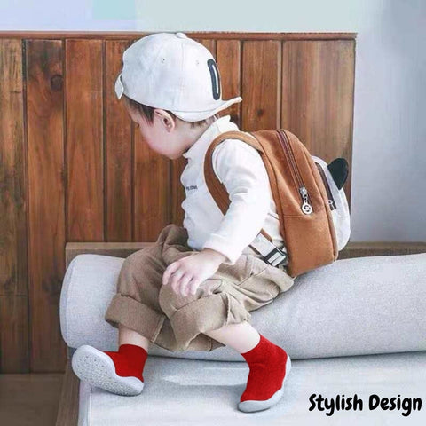 Red Low Sock Shoes – Cozy, Secure, and Perfect for Early Walkers Teeny Pandas
