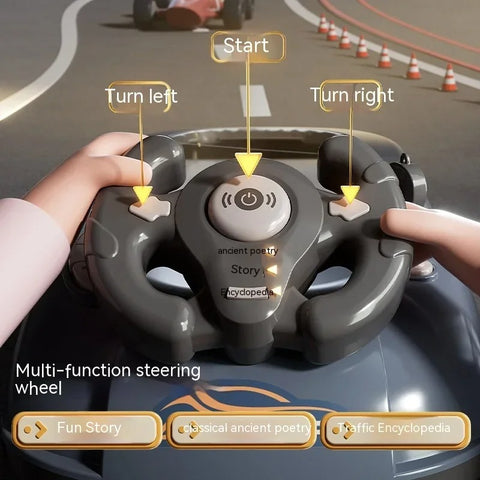 Children's Steering Simulator  – Realistic Racing Adventure with Rechargeable Battery & Sound Effects