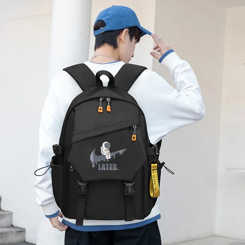 Astronaut Printed Orthopedic Laptop Backpack – Waterproof Schoolbag for Kids