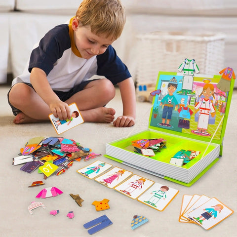 3D Magnetic Puzzle Book Set | Montessori Play