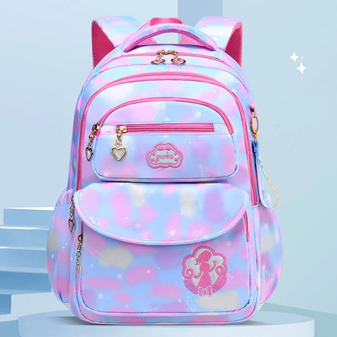 Pink Gradient School Backpack for Girls