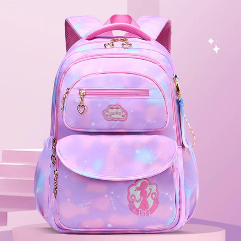Pink Gradient School Backpack for Girls