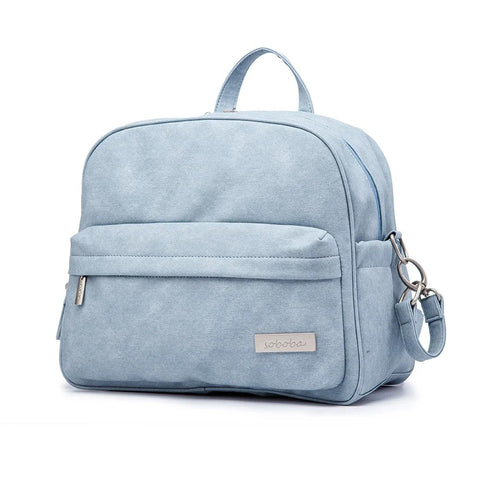 Solid Fashion Nappy Backpack – Waterproof Multi-Function Nappy Changing Bag