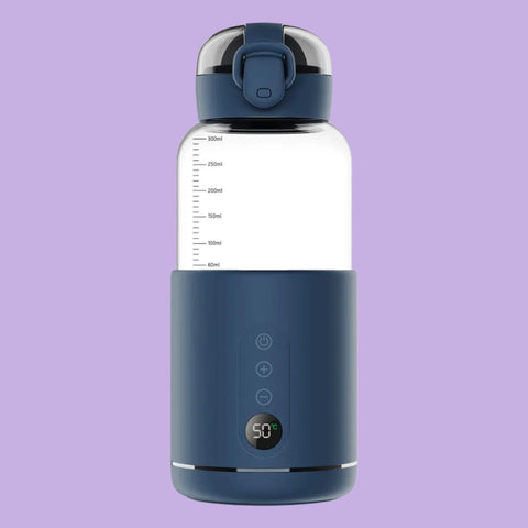 Wireless Electric Baby Bottle Heater with USB Rechargeable Temperature Control & Display