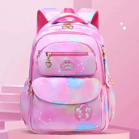 Pink Gradient School Backpack for Girls